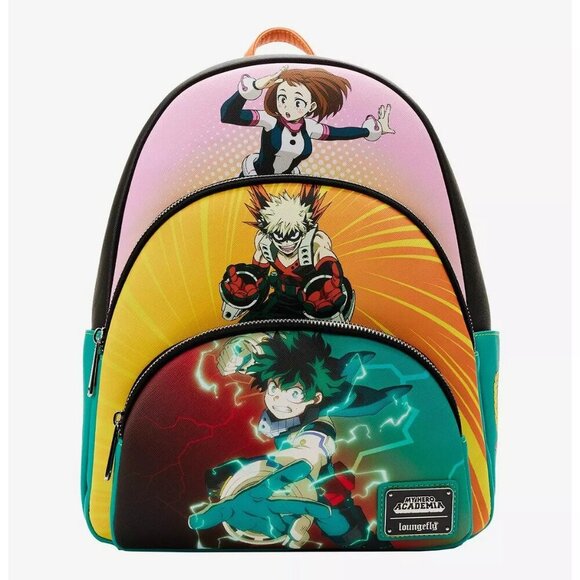 Lougnefly My Hero Academia Trio Mini Backpack NWT - Picture 1 of 5